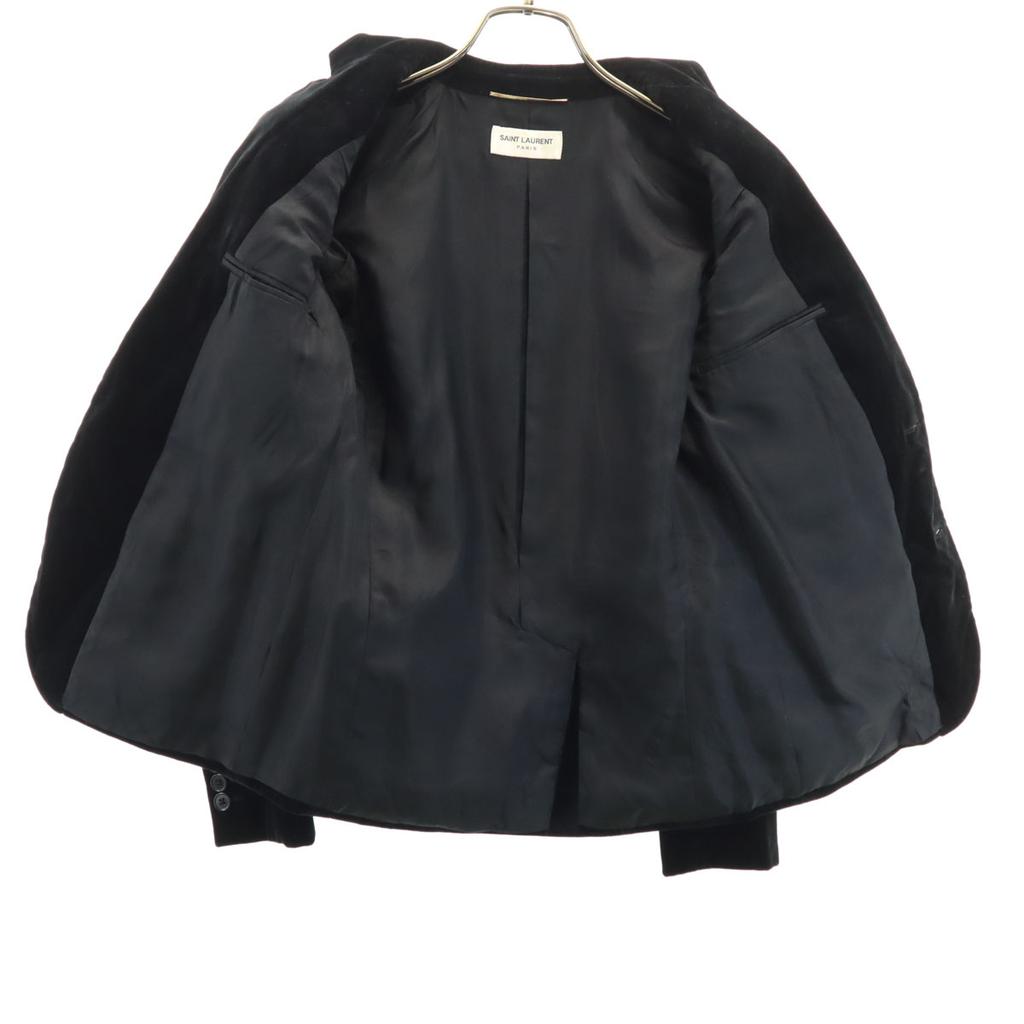 SAINT LAURENT Italian Silk tailored jacket F34 black Women Used