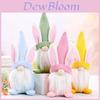 Easter Bunny Gnome Figurine Home Decor With Knitted Hat For Holiday Festivities