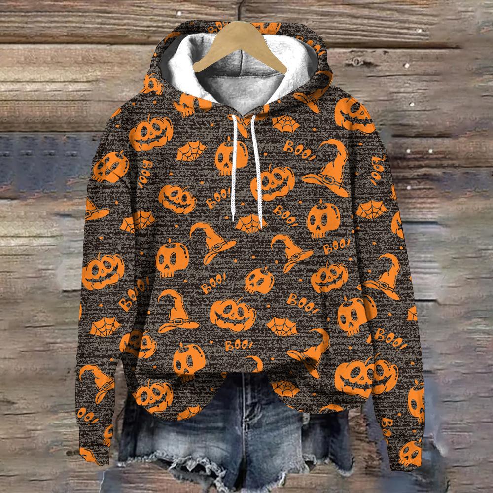 

Мультфильм Женская толстовка с капюшоном Хэллоуин Милая женская одежда Топы Осенние повседневные пуловеры толстовки Модные свободные женские толстовки 6XL