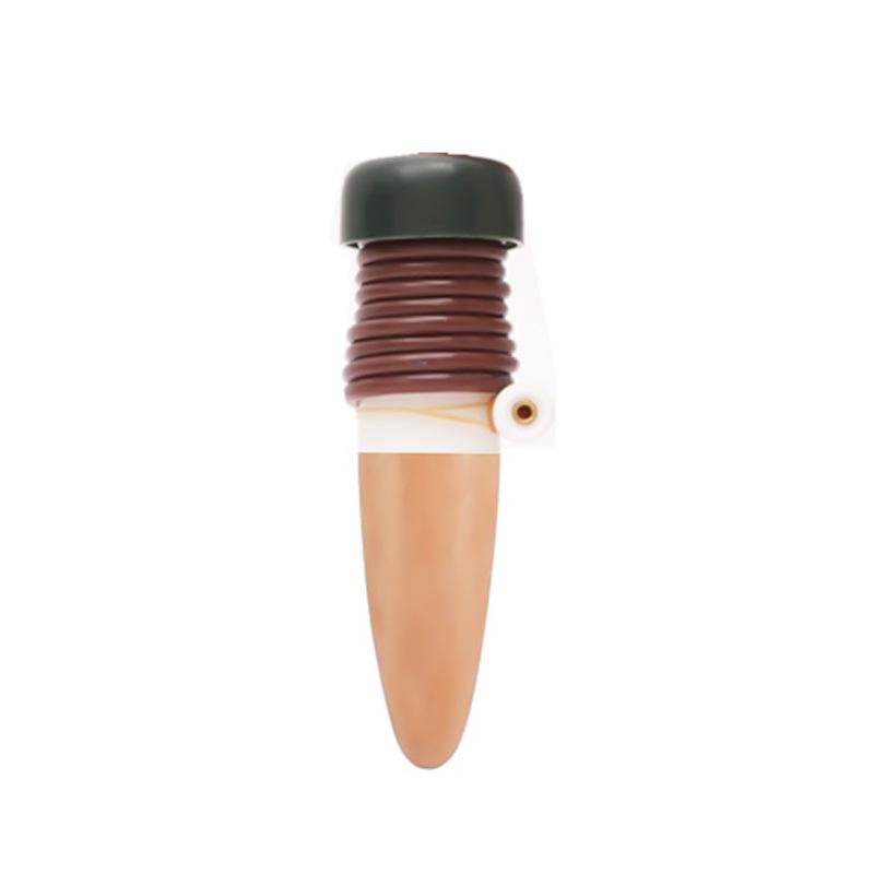 Red Ceramic Auto-Drip Plant Waterer for Travel and Business Trips