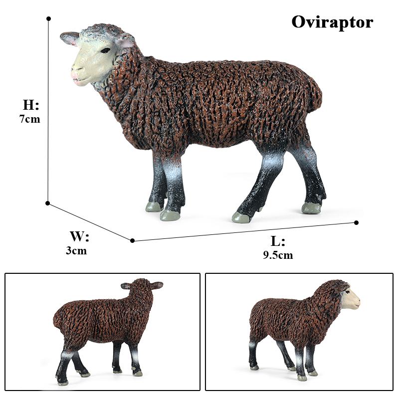 Oenux Clasic Animale de Fermă Simulare Oaie Capră Argali Antilopă Model Figurină de Acțiune Figurine Păsări de Curte Jucărie Drăguță Pentru Copil Cadou