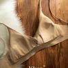 French Satin Lace Wireless Triangle Bra