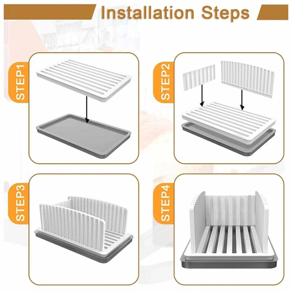 Heat-resisting Bread Slicer With Bread Crumb Tray Bread Slicing Plate Bread Cutting Guide  Loaf
