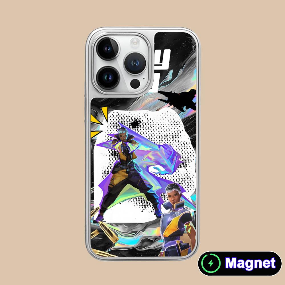 

Valo Waylay Phone Case for iPhone 17 16 15 14 13 12 11 Air Pro Max Plus Electroplated Silver Magsafe Cover iPhone 11