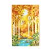 Sanrio Message Forest Paper JAU 502197 Card, Autumn, Animals, & Other, 7-5,