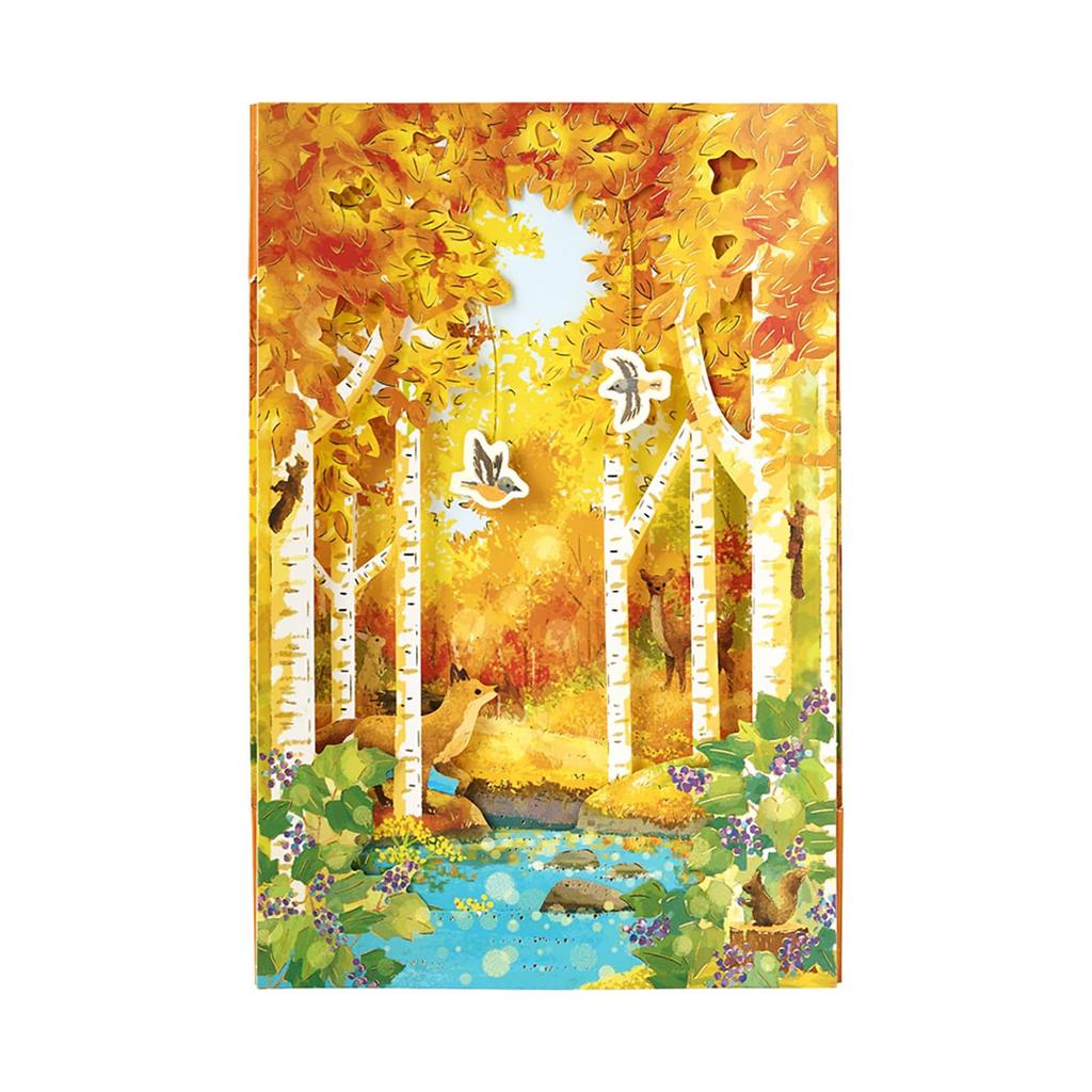 Sanrio Message Forest Paper JAU 502197 Card, Autumn, Animals, & Other, 7-5,
