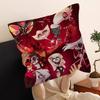 Federa Cuscino Musicale Animato H-Hazbin Hotel Copricuscino da Viaggio per Auto per Divano Auto Regalo di Natale 40x40cm 45x45cm