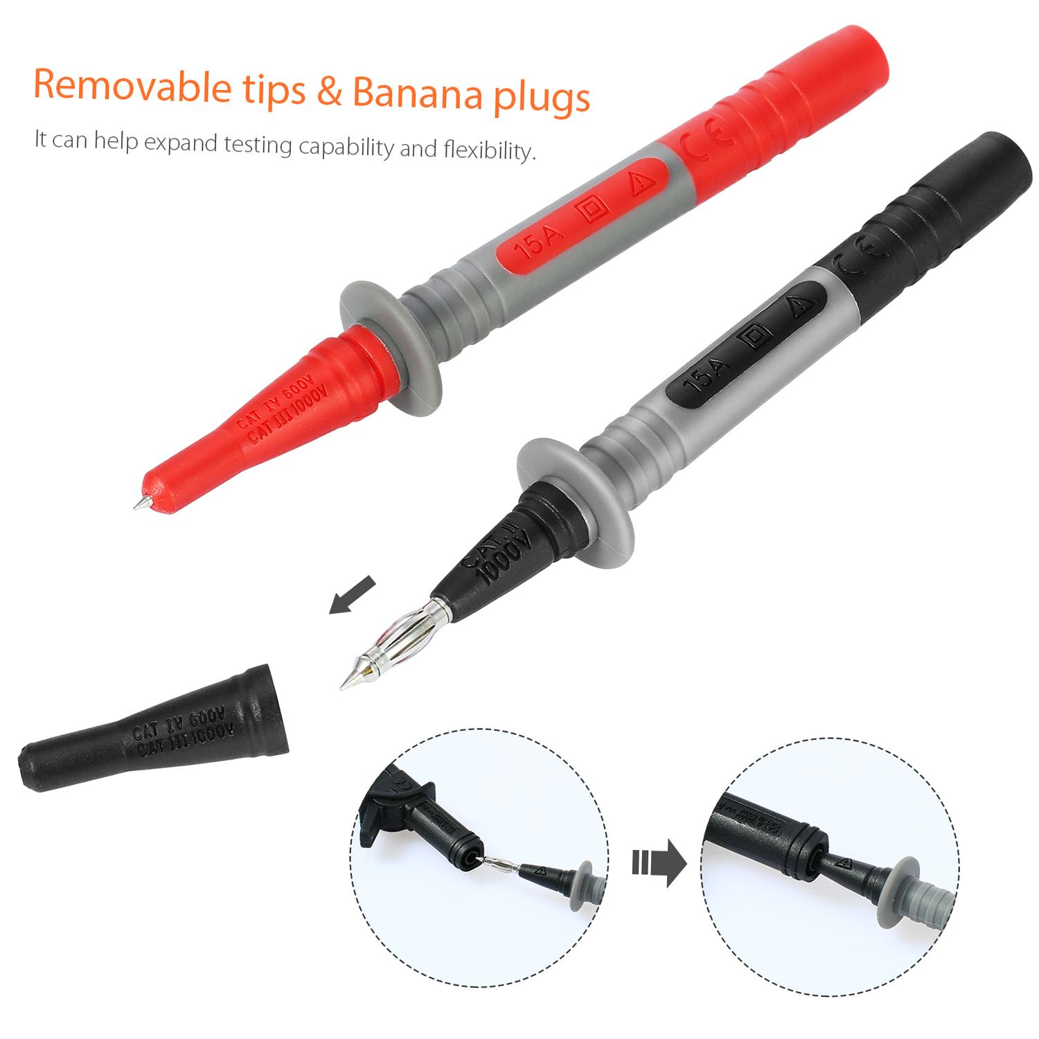 

MK30 21 шт. Комплекти електронних тестових щупів Мультиметр кінець із затискачами типу «крокодил» Змінні зонди Наконечники