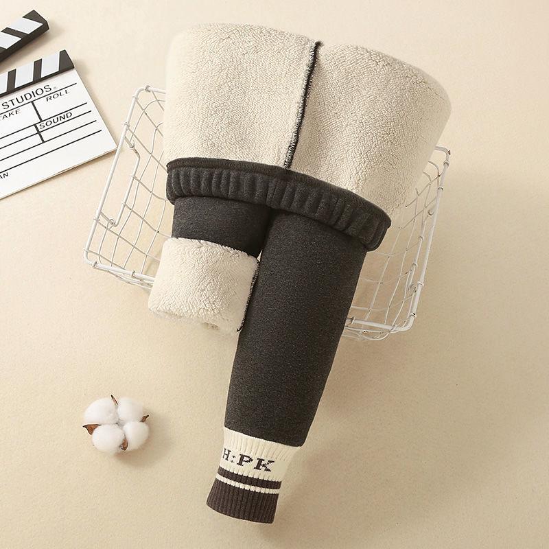 Girls' Fleece-Lined Leggings: Stylish Cotton Pants for Autumn & Winter - Wear Outside, Soft Velvet, Cozy Warmth