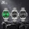 OPK Green Water Ghost Men's Automatic Mechanical Watch Steel Strip Waterproof Hollow out Night Light 6104