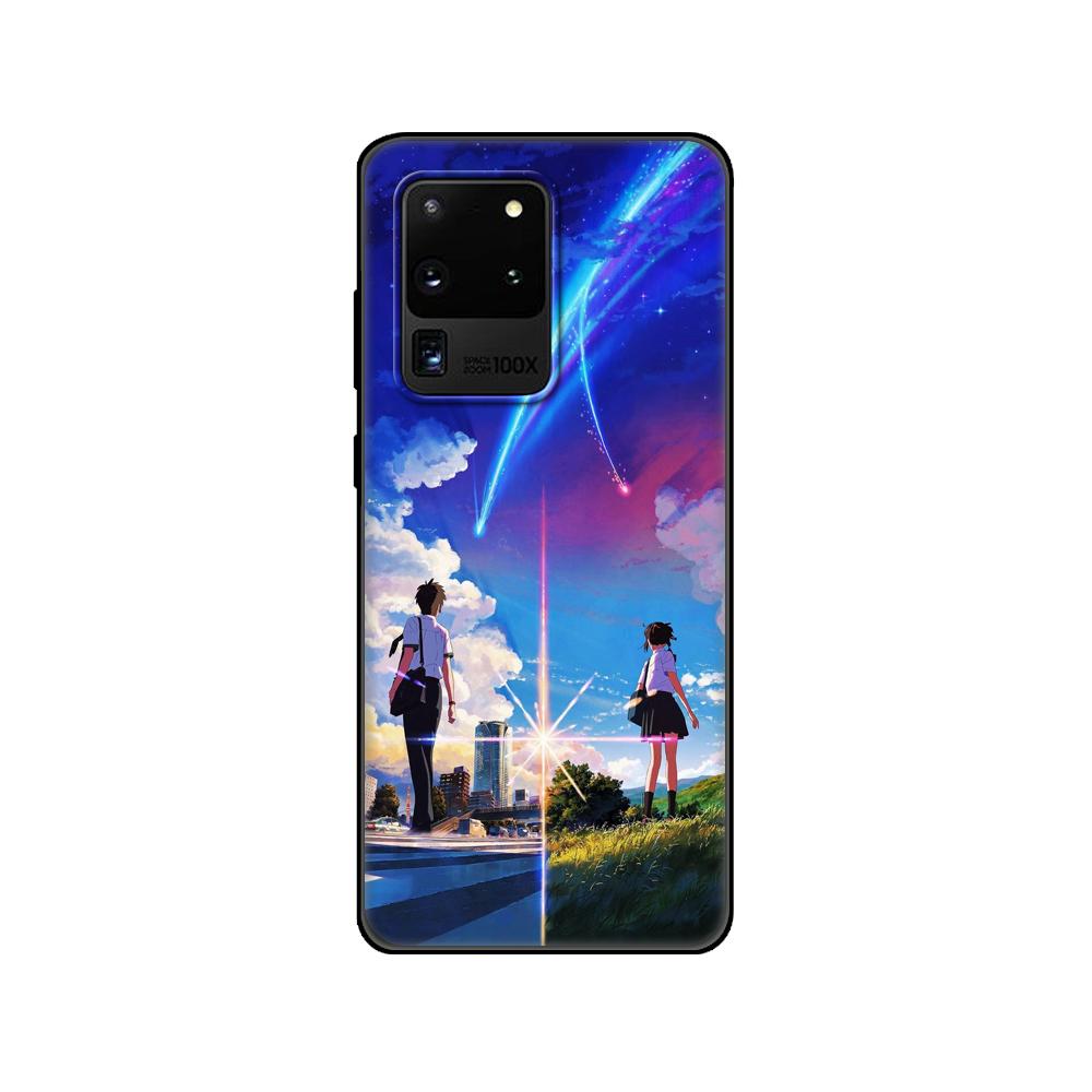 Black tpu Case For Samsung galaxy S20 /S20 PLUS/S20 ultra/S20+ /S20FE back cover Your Name
