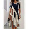 Summer Women's 3D Printed Short-sleeve Dress Is Fashionable, Versatile, Trendy, Breathable, and Casual