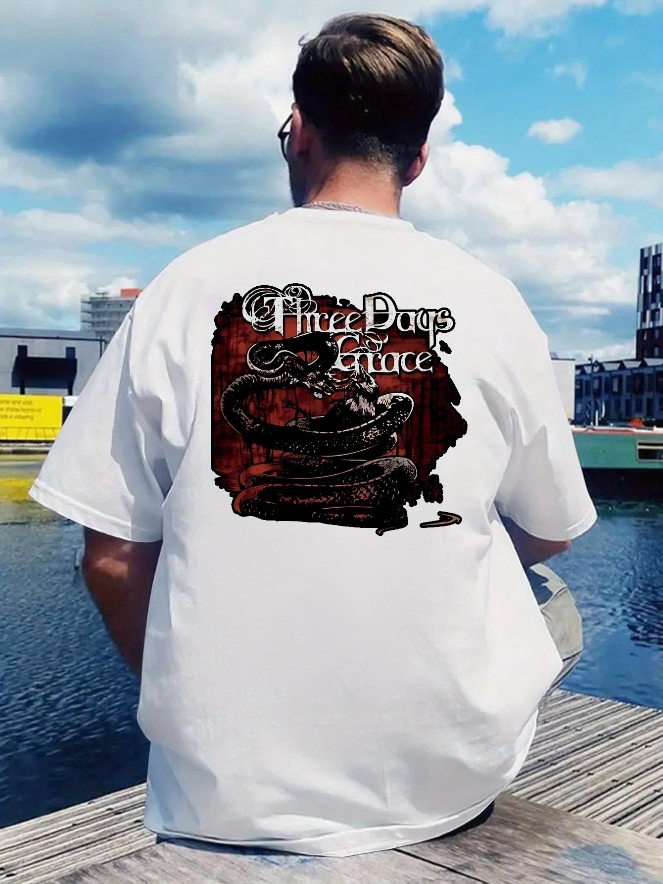 Retro Rock Band Print T-shirt M