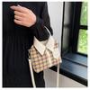 Creative Cloth Design Women Shoulder Bags Ctrast Color Plaid Ladies Crossbody Bag Funny Portable Versatile Female Handbags
