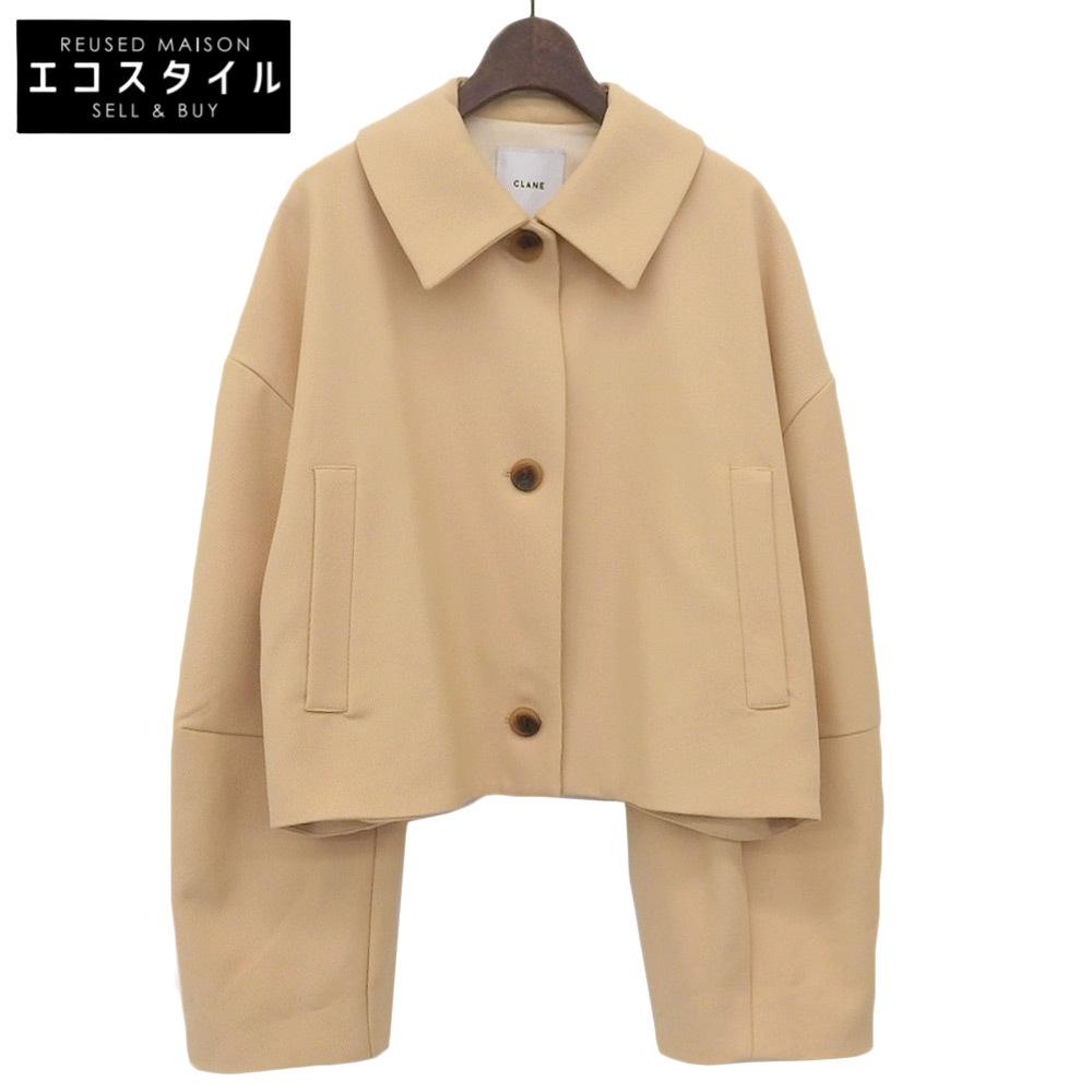

CLANE Beautiful bulky sleeve cropped jacket for women, beige, size 2 Jacket 2 BeigeUsed