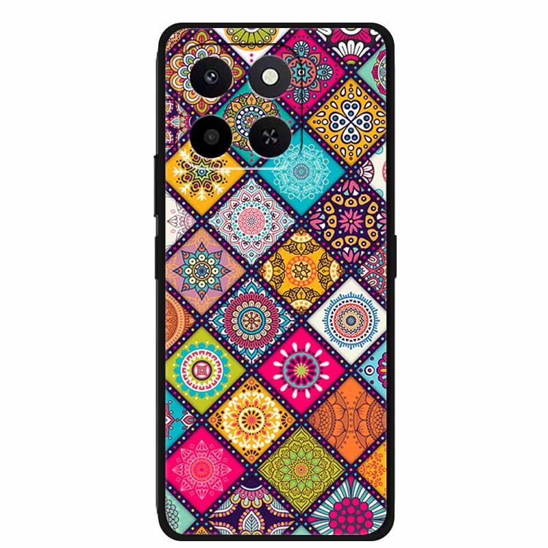 3D Lovely Phone Case For Honor X6C X 6C X6 C 6 C Soft Silicone TPU Protector For Huawei HonorX6C Relief Florals Shell Funda Capa