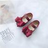 Girls' Leather Shoes 1-3 Year Princess Single Shoes Spring 2025 Toddler Walking Shoes Girls' Bow Tie Flat Shoes Children's Shoes