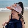 Kids Hat with Built-in Fan Cartoon Shape Oversized Brim UV-Resistant Sun Hat Cartoon Style Adjustable Wind Speed Hat