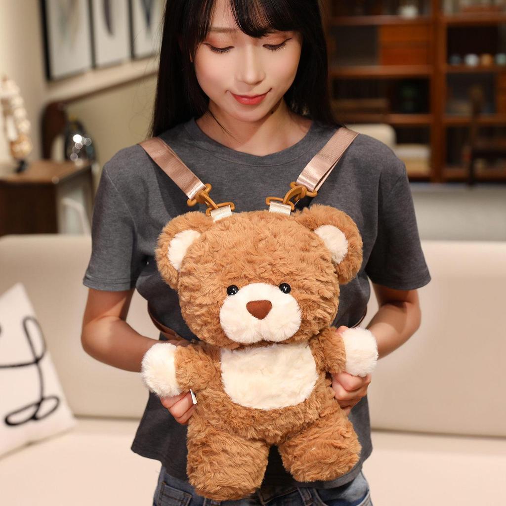 Little Bear Plush Toy Backpack & Crossbody Bag for Girls