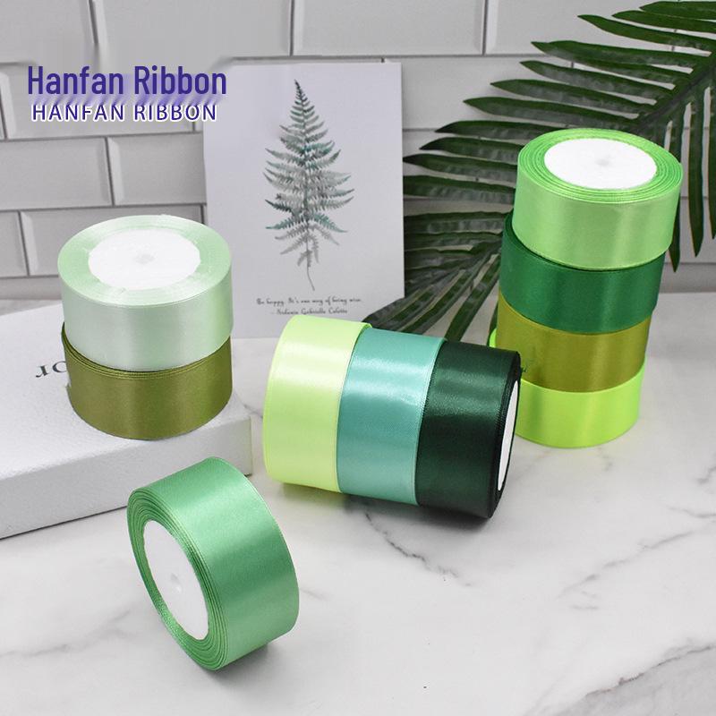 Hanfan 4cm Satin Ribbon for Wedding, DIY Crafts, Cake Decoration, Fresh Flowers & Gift Packaging.