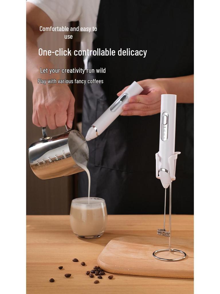 Electric Handheld Milk Frother & Egg Beater for Coffee and More