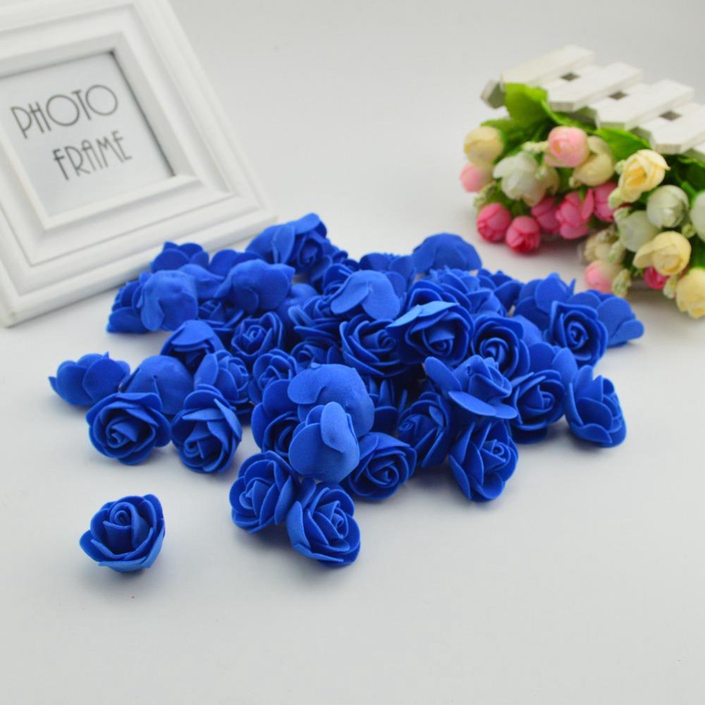 50/100/200 Pieces Teddy Bear of Roses 3cm Foam Wedding Decorative Christmas Decor for Home Diy Gifts Box Artificial Flowers