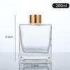 Transparent Square Glass Aroma Diffuser Bottle for Essential Oils and Perfumes