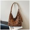Hobo Bag Women Faux leather Leopard Print Large Capacity Daily Commute