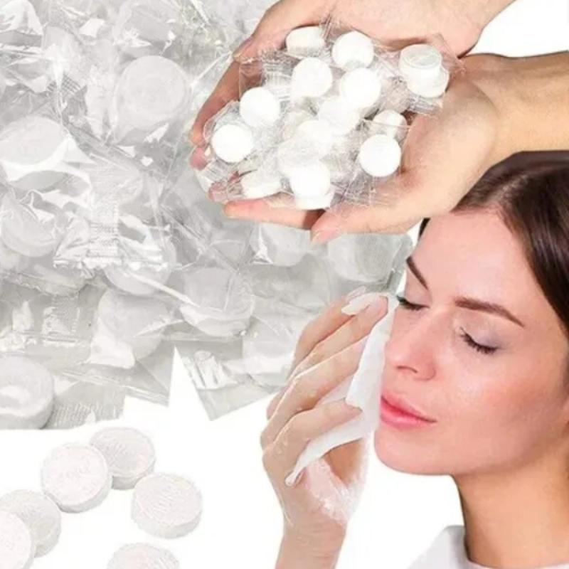 25/50/100PCS Disposable Compressed Towelettes Soft Mini Towel Tablets Tissue Wipes Napkin Portable Magic Towel For OutdoorTravel