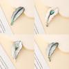 Handcrafted Shell Feather Black Butterfly Brooch Pendant Jewelry For Women