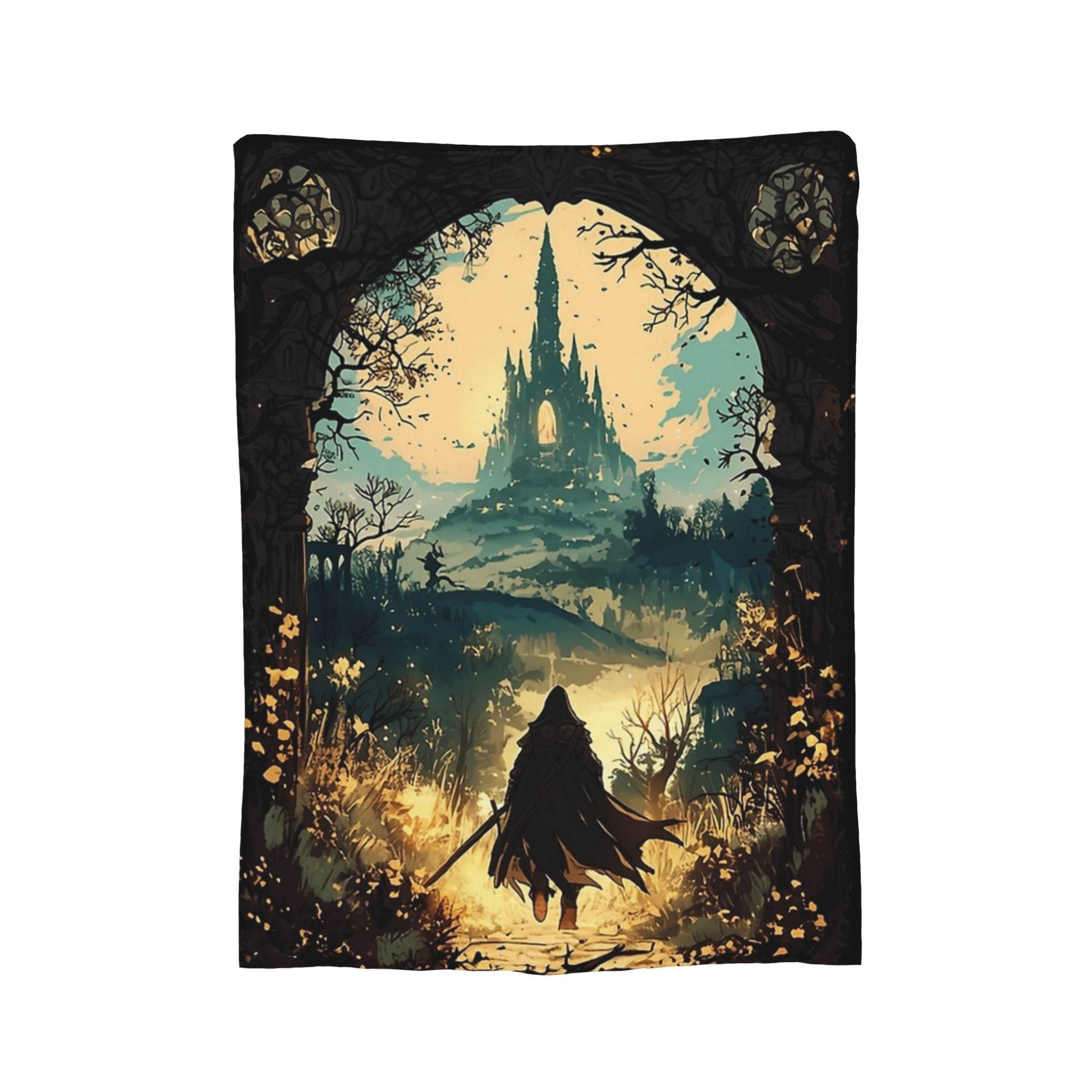

Bloodborne Video Game Blanket Velvet Textile Decor Multi-function Lightweight Thin Throw Blankets for Sofa Car Bedspread 150x180cm