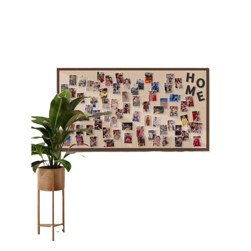 Punch-Free Felt Wall Sticker Display: Cork Board & Photo Background for Living Room Décor