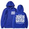 Christlicher Religiöser Jesus Rettet Print Hoodie Vintage Gotisch Herren Damen Mode Pullover Fleece Übergröße Sweatshirt