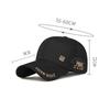 Summer Sunscreen Black Rubber Brim Quick-Drying Baseball Cap Men Embroidered Breathable Cap