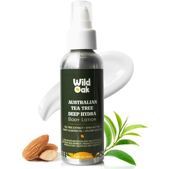 WildOak Super Hydrating Body Lotion | 4X Niacinamide, Shea Butter | Soothes Itching & Irritation | Non-Sticky & Deep Moisturizing | 100ml