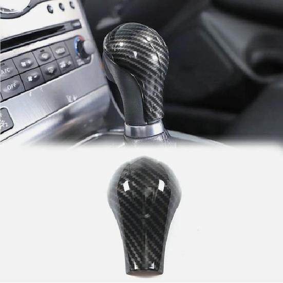 ABS Carbon Fiber Gear Shift Knob Trim Cover Fits Infiniti G25 G35 G37 2007-2013
