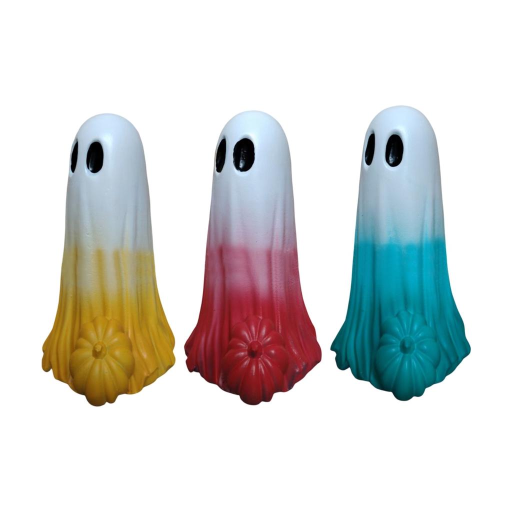 Barevný Duch Roztomilá Pryskyřičná Stolní Dekorace Halloweenská Atmosférická Rekvizita Dekorace Ducha