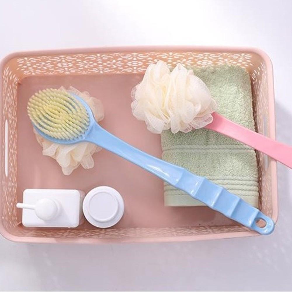 Take Bath Long Handle Bath Brush Soft Bristles Double Sided Bath Ball Back Massage