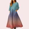 Women's Retro Ethnic Style Ribbon Embroidered Sleeveless Linen V-neck Maxi Dress