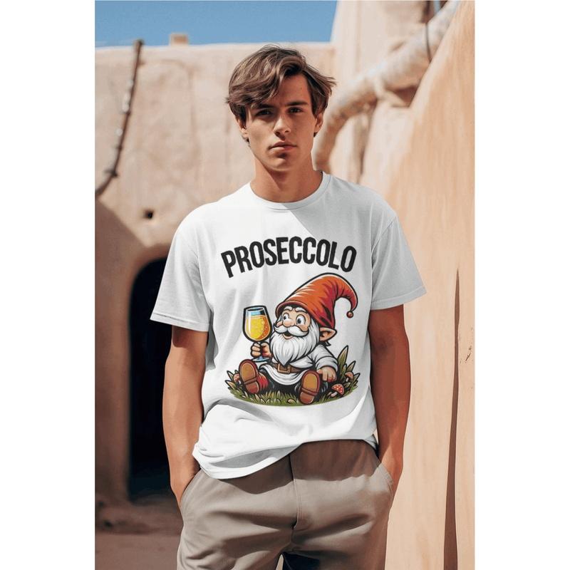 Funny Prosecco Print T-Shirt | Exclusive "Prosecco Nano" Slogan Design for Prosecco Lovers, Casual Style, All-Season Wear, Perfect Gift
