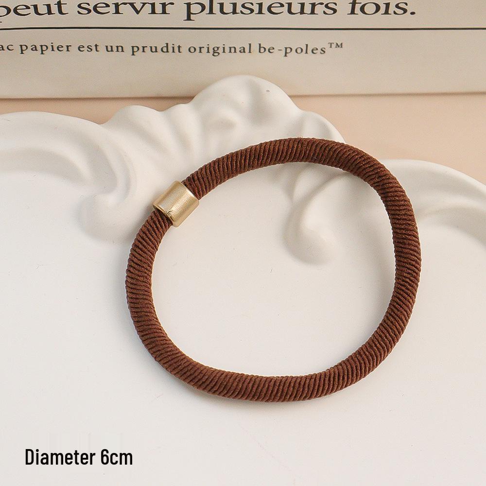 

Durable High Elasticity Hair Tie, Ribbed Rubber Band for Thick Hair - Versatile, Seamless, Practical Basic Style
