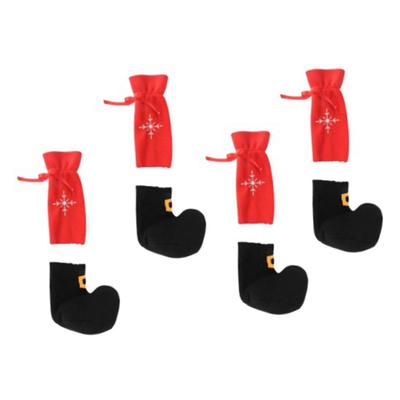 Good-Christmas Furniture Socks Chair Leg Cover Floor Protectors Xmas Feet Sleeve Decor Santa Table Leg Chair Foot Covers