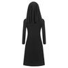 Girls Nun Halloween Costume Long Sleeve Contrast Color Stretch Dress Matching Nun Hat Accessory Set