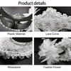 Fashion Venetian Party Masquerade Mask Carnival Party Side Flower Mardi Gras Mask Lace Eye Mask Party Makeup Ball