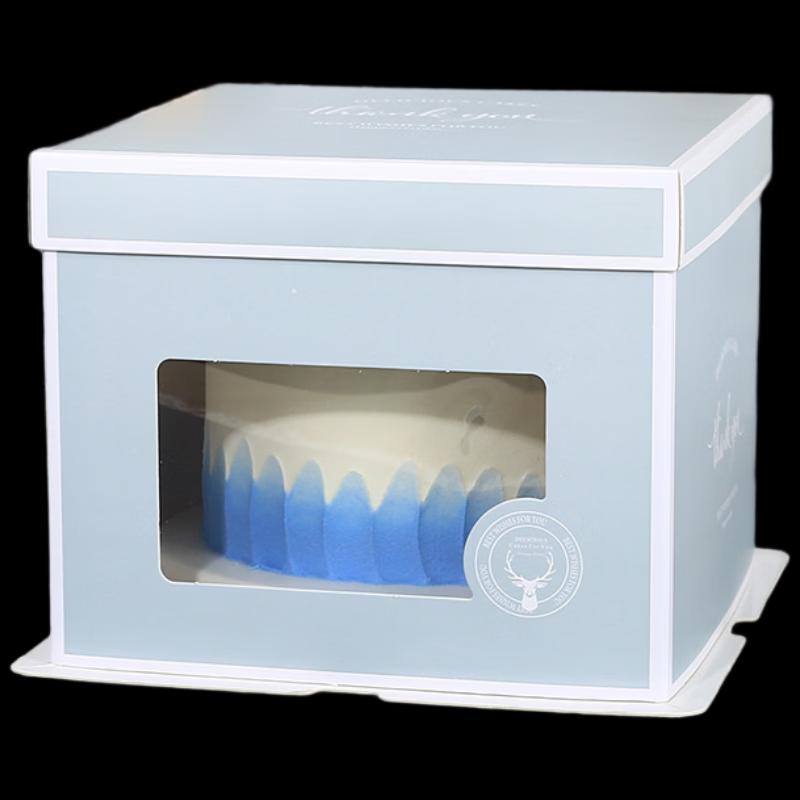 Changbaosen Transparent Birthday Cake Box - Grey Deer, 5 Sets