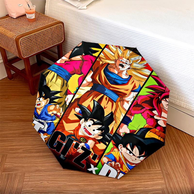1 ΤΕΜ. Αυτόματο Πτυσσόμενο Ομπρέλα - Σχέδιο Son Goku Φορητό Πτυσσόμενο Σχέδιο Με 8 Ακτίνες Χριστουγεννιάτικα Δώρα Γενεθλίων