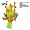 Parrot Ornament Resin Swing Figurine, Outdoor Hanging Animal Sculpture, Tropical Decorative Figurine Bird Statue for Patio, Lawn, Garden, Balcony