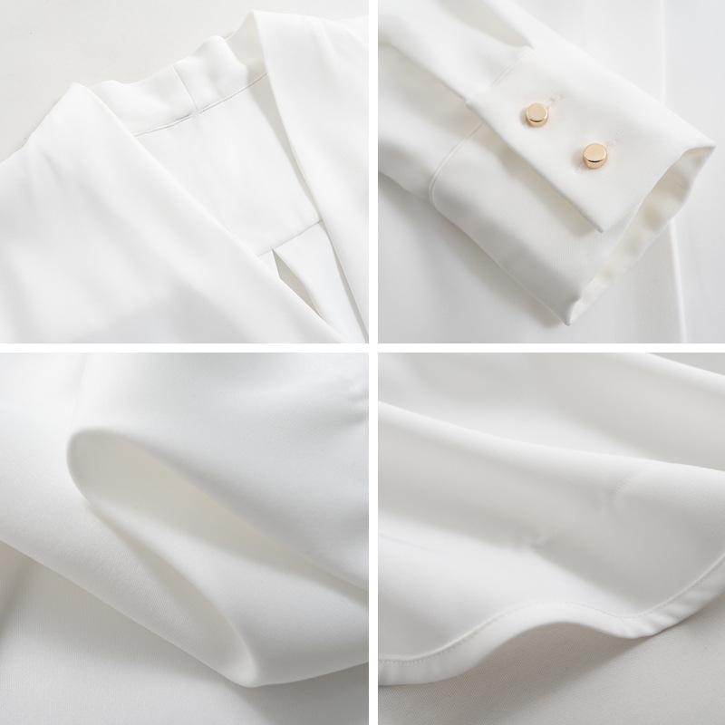 2025 Spring Korean V-Neck Long Sleeve Chiffon Shirt: Versatile & Slimming Women's Top