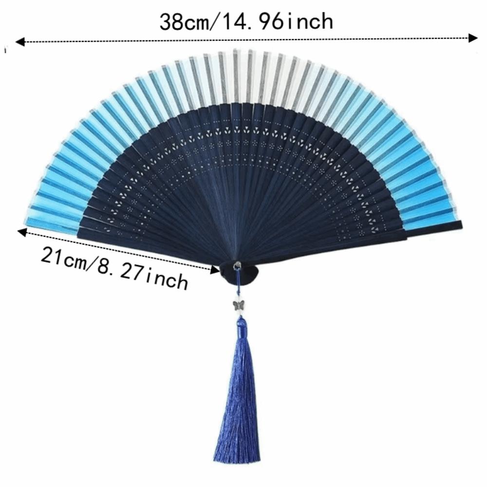 Hollow Carving Bamboo Folding Fan Portable Dance Fan Chinese Style Retro Hand Fan Gift Giving