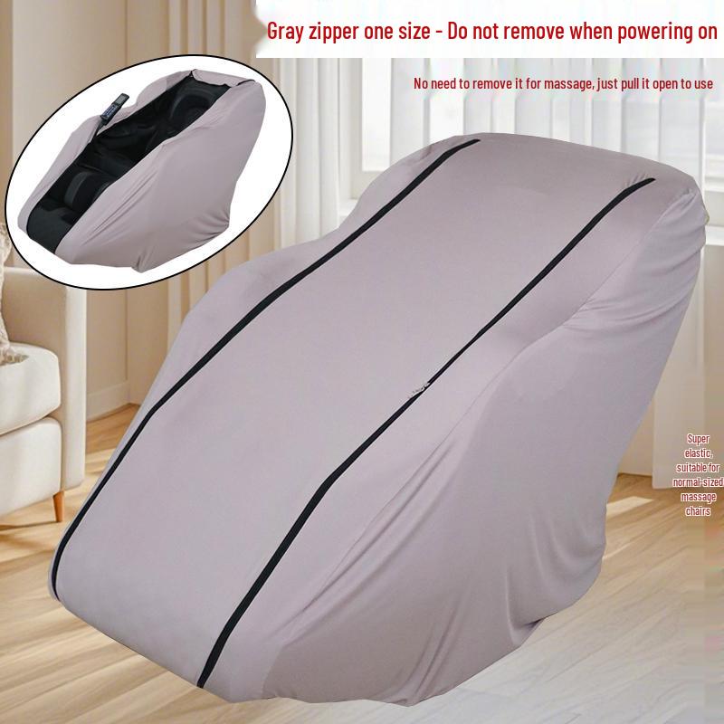 Universal Solid Color Elastic Dust Cover for Electric Massage Chair - Washable & Easy to Install